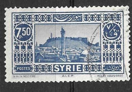 SIRIA FRANCESE - 1930 - ALEPPO - 7,50 Pi.  - USATO (YVERT 211 - MICHEL 350) - Oblitérés