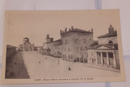 Carpi Piazza Vittorio Emanuele E Castello Pio Di Savoia No Circolata 1942 - Carpi