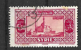 SIRIA FRANCESE - 1930 - HOMS - 4,50 P.  - USATO  (YVERT 209 - MICHEL 348) - Oblitérés