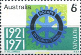 161228 MNH AUSTRALIA 1971 50 ANIVERSARIO DE ROTARY INTERNACIONAL - Ungebraucht