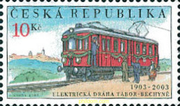 126345 MNH CHEQUIA 2003 CENTENARIO DE LA LINEA FERREA TABOR-BECHYNE - Unused Stamps