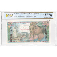 Saint-Pierre-et-Miquelon, 10 Nouveaux Francs On 500 Francs, Pointe-à-Pitre - Fictifs & Spécimens