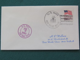 USA 1992 Cover From Ship USS Dale In Mission In Desert Storm To Texas - Flag - Lettres & Documents