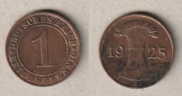 00850) Deutschland, Weimar, 1 Reichspfennig 1925J - 1 Rentenpfennig & 1 Reichspfennig