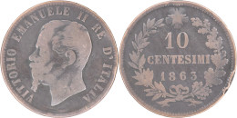 ITALIE - 1863 - 10 Centesimi - Victor Emmanuel II - 17-091 - 1861-1878 : Victor Emmanuel II.