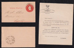 Argentina 1899 Stationery Lettercard Used BUENOS AIRES Private Imprint Constantia Et Labore - Cartas & Documentos