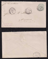 Argentina 1883 Stationery Envelope 12c Buenos Aires X ANVERS Belgium French Railway PM - Briefe U. Dokumente