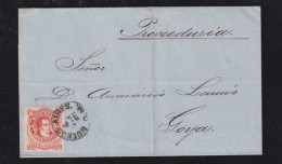 Argentina 1871 Cover 5c BUENOS AIRES X GOYA - Lettres & Documents