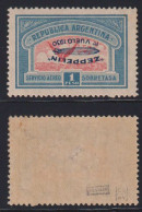 Argentina Mi# 339 ** MNH Inverted Overprint Blue Zeppelin 1930 Overprint 1,00P - Unused Stamps