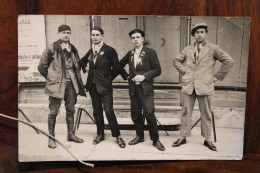 AK 1920's Cpa Carte Photo Chapeau Mode Masculine Conscrit - Fashion