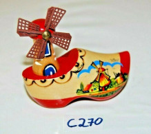 C270 Sabot En Bois Avec Moulin - Souvenir - Souvenirs