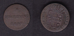 1 QUATTRINO 1837 TOSCANA LEOPOLDO II - Tuscan