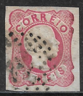 Portugal – 1856 King Pedro Curly Hair 25 Réis Used Stamp - Oblitérés