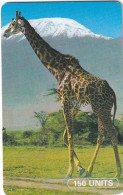 TANZANIA(chip) - Giraffe, TTCL First Issue 150 Units, Red CN At Top Left, Used - Tanzania