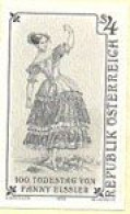 AUSTRIA(1984) Fanny Eisler. Black Print. Famous Viennese Ballerina. Scott No 1297, Yvert No 1625. - Proeven & Herdruk