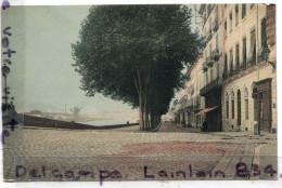 - 100 -  Châlon S SAONE - Quai  Des Messageries, Débit De Tabac, Cliché Rare,  Belles Couleurs, écrite 1909, TBE, Scans. - Chalon Sur Saone