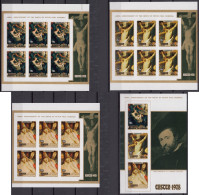 PENRHYN 1978 Easter, IMPERFORATE Set Of 3 Sheetlets & M/S - Rubens