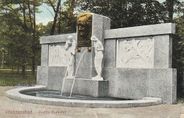 AK Franzensbad - Goethe-Denkmal - 1909 (66480) - Tschechische Republik