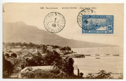 Guadeloupe 1932 Postcard Basse-Terre - Vue De La Ville; Scott 65 - 25c. View Of La Soufrière - Basse Terre
