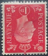 GB 1937 KGVI 1d Red Wmk Inverted Unused But No Gum - Nuovi