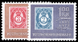 Norway 1972 Centenary Of Norwegian Posthorn Stamps Unmounted Mint. - Neufs