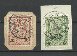 POLEN Poland 1915 Stadtpost Warschau Local City Post Michel 7 - 8 O - Used Stamps