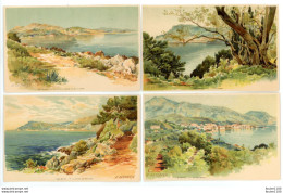 LOT De 7 Cartes Illustrateur E. LESSIEUX  ( LE CAP MARTIN 06 ALPES MARITIMES ) - Lessieux