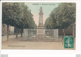 AUNEUIL Monument Boulenger ( Envoyée à Baudry Cycles Autos Quincailler à Moulins La Marche 03 Allier ) - Auneuil