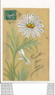 Carte Celluloïde Peinte ( Marguerite Effeuillée / Effeuiller ) - Sonstige & Ohne Zuordnung