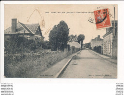 Carte De PONTVALLAIN Rue Du Pont Michon - Pontvallain