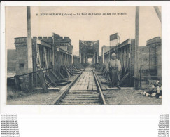 Carte De NEUF BRISACH Le Pont Du Chemin De Fer Sur Le Rhin ( Militaire ) ( Recto Verso ) - Neuf Brisach