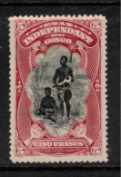 BELGIAN CONGO 1894 5f Black And Red SG 23 HM #CGS1 - Ongebruikt