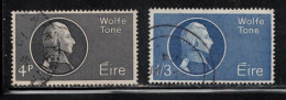 IRELAND Scott # 192-3 Used - Theobald Wolfe Tone - Usados