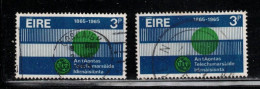 IRELAND Scott # 198 Used X 2 - ITU Centenary - Gebraucht