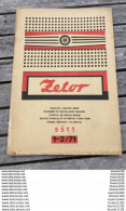 Bulletin Technique Et De Service D' Après Vente Du Tracteur ZETOR 5511  Année 1971 Je Pense - Tracteurs