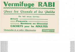 BUVARD  Médicament Vermifuge Rabi ( Recto Verso ) - Produits Pharmaceutiques