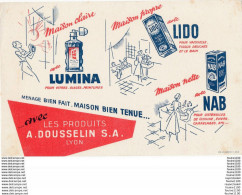 BUVARD  Produits Ménagers LUMINA  Lido Nab ( A. Dousselin S.a. à Lyon ) ( Recto Verso ) - Produits Ménagers