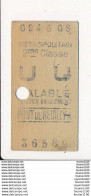 Ticket De Métro De Paris ( Métropolitain ) 2me Classe ( Station ) PONT DE NEUILLY A - Europa