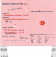 BUVARD En 2 Volets Laboratoires Des Réalisations Thérapeutiques Rue De La Goutte D'or Aubervilliers ( Médicament ) - Produits Pharmaceutiques