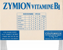 BUVARD  1953  Zymion Vitaminé B1  Laboratoires Couturieux 79 Rue De Tocqueville à PARIS  ( Médicament Pharmacie ) - Produits Pharmaceutiques