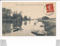 Carte D' ERAGNY La Bonne Place Des Pêcheurs ( Recto Verso ) - Eragny