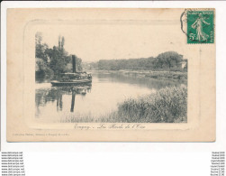 Carte D' ERAGNY Les Bords De L' Oise ( Bateau à Vapeur)  ( Recto Verso ) - Eragny