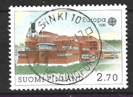 FINLANDE. N°1075 Oblitéré De 1990. Bâtiment Postal. - 1990