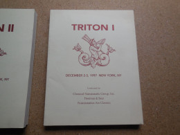 CATALOGUES NUMISMATE TRITON NEW YORK-CLASSICAL NUMISMATIC 1997-1999.. TRES RARE....2C - Boeken & Software