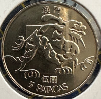 MACAU 1984 5 PATACAS DRAGON UNC CONDITION KEY DATE #8 - Macau