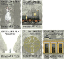 Denmark Danemark Danmark 2021 The Golden Age Train Ballet Art XIX Centure PostNord Set Of 5 Stamps MNH - Nuevos