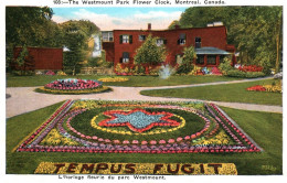 20634 MONTREAL The Wesmount Park Flower Clock " TEMPUS FUGIT "    QUEBEC   CANADA    ( 2 Scans) - Montreal