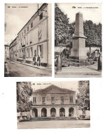 MATHA - 17 - LOT 3 CPA -  LA GENDARMERIE  , Gendarmes - MONUMENT AUX MORTS - HOTEL DE VILLE - Matha