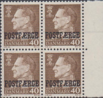 1967. Postfærge. 40 øre Frederik Overprinted POSTFÆRGE In 4-block. Never Hinged.  (Michel PF41) - JF538522 - Postpaketten