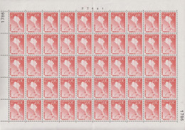 1962. DANMARK. 30 + 10 ØRE U-LANDS HJÆLPEN In Never Hinged Sheet (50 Stamps) With Margin Numb... (Michel 405) - JF538649 - Cartas & Documentos